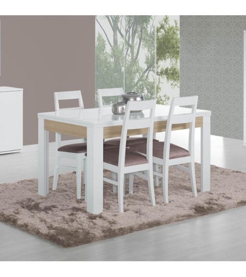 Conjunto Mesa Chiado Branco C/ Cadeiras