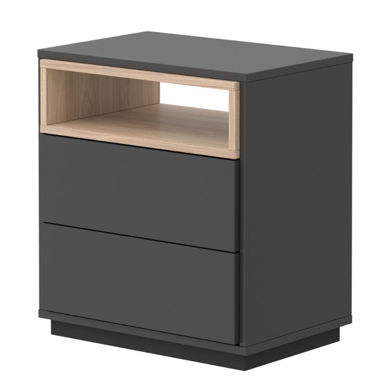Mesa Cabeceira Malmo Dark Grey