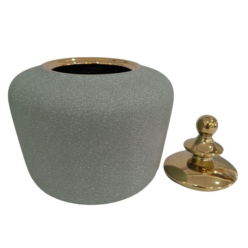 Pote Decorativo de Cerâmica Ref. 28760 Tampa