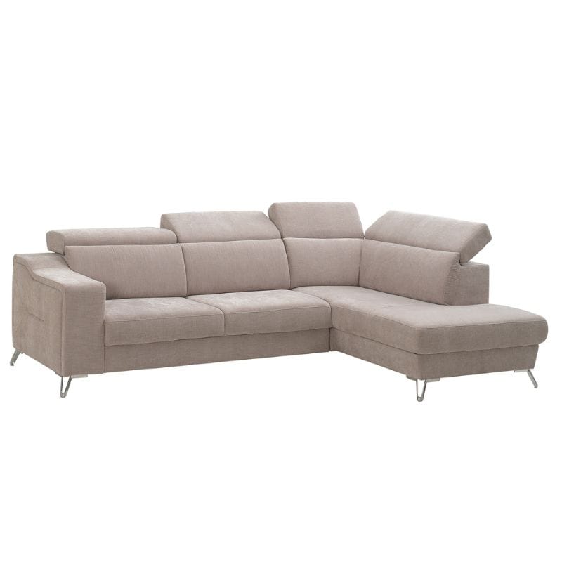Sofá Zeller 3 Lugares + Chaise cBaú Bege Direito
