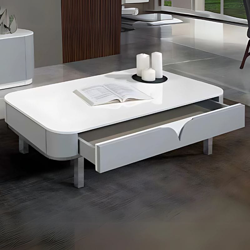 Mesa de Centro Delta c_Gaveta c_Pé Metálico Ref. 967 Ambiente