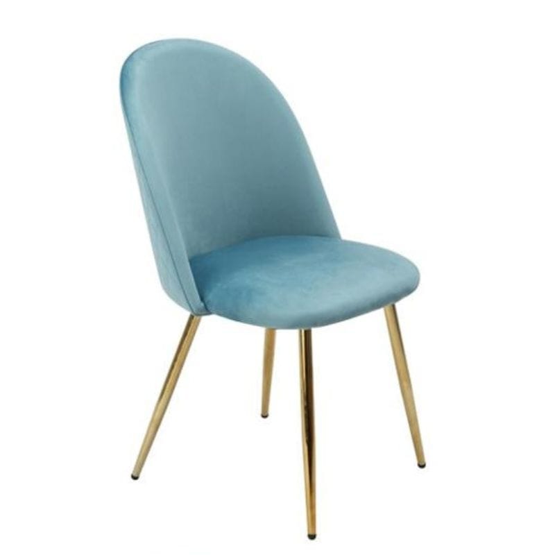 Cadeira Azul Pés Dourados Ref. 9837 f.prod