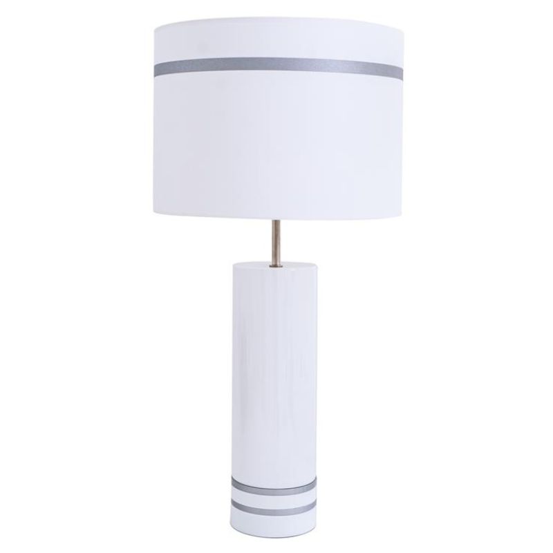Candeeiro Branco e Prata Ref 0167