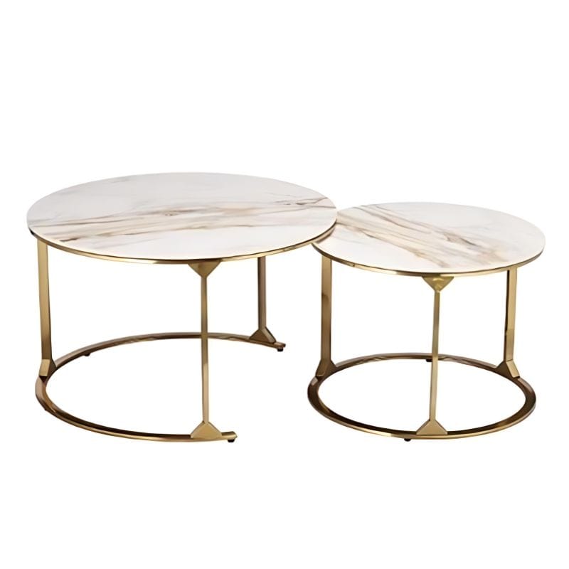 Conjunto de Mesas de Centro Dourado Ref. 4228