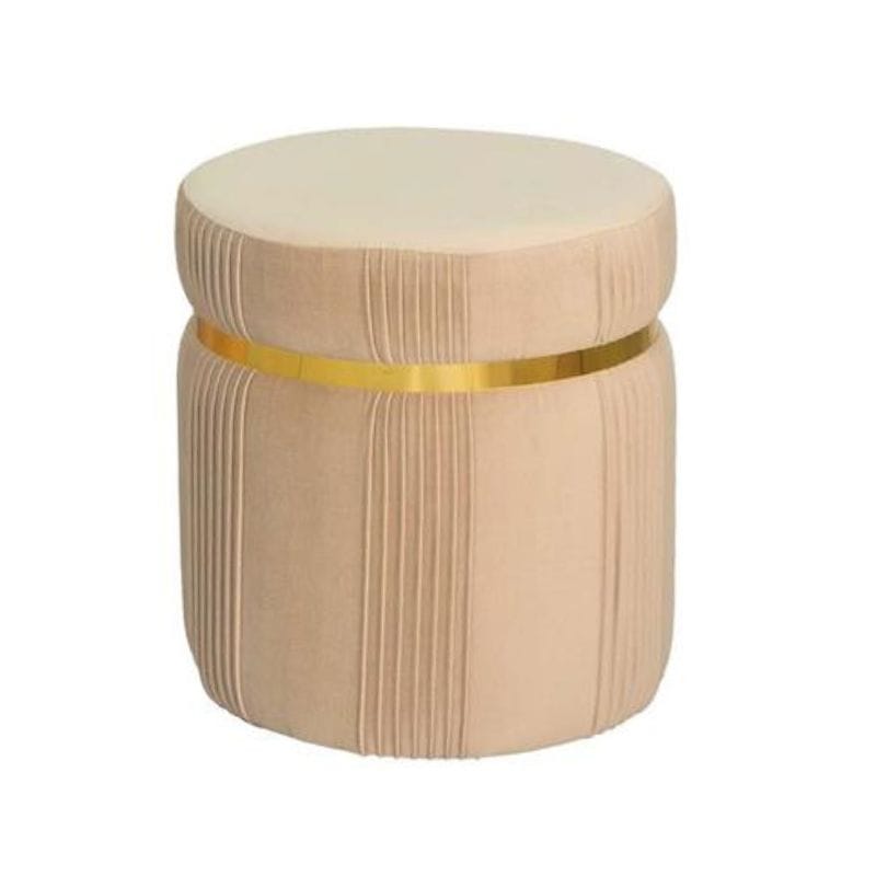 Puff Redondo Bege Pequeno Ref. 9353