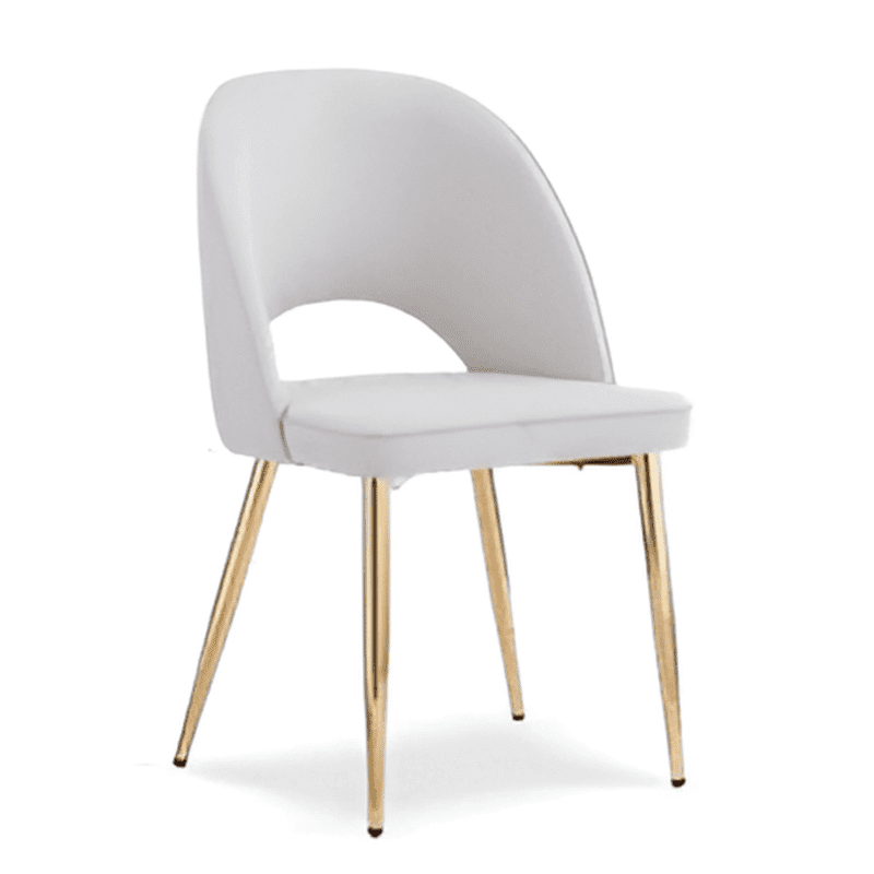 Cadeira Tecido Pé Dourado Ref. 854KJC056 Beje ClaroCadeira Tecido Pé Dourado Ref. 854KJC056 Beje Claro