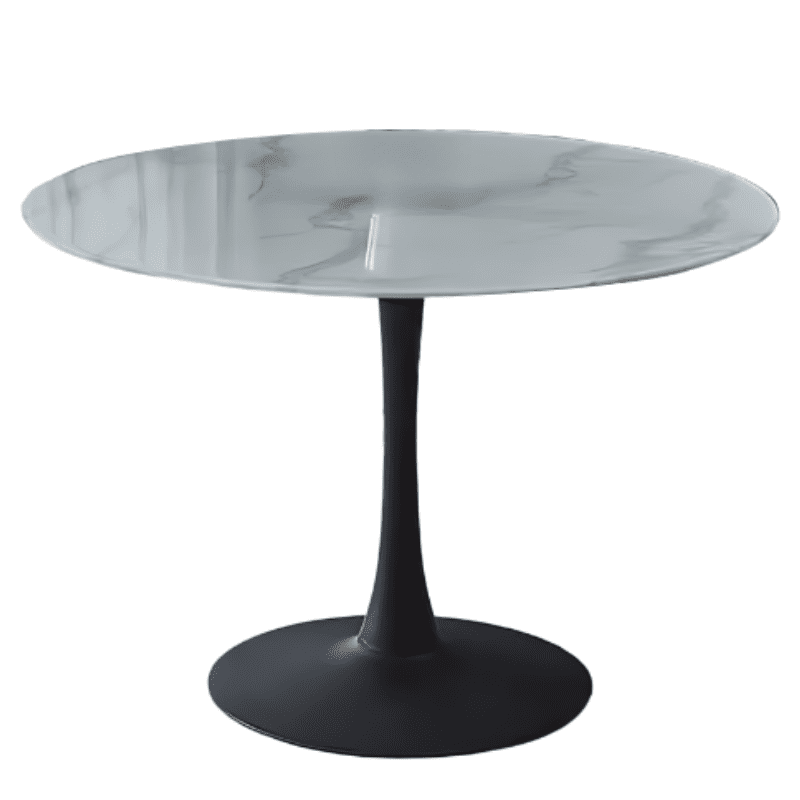 Mesa Redonda Tampo Vidro Imitação Mármore Ref. 869TD-1967M