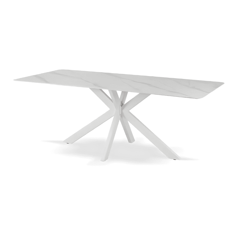 Mesa T_Cerâmico Pé Branco Ref. 912F-1641-1 Aberta