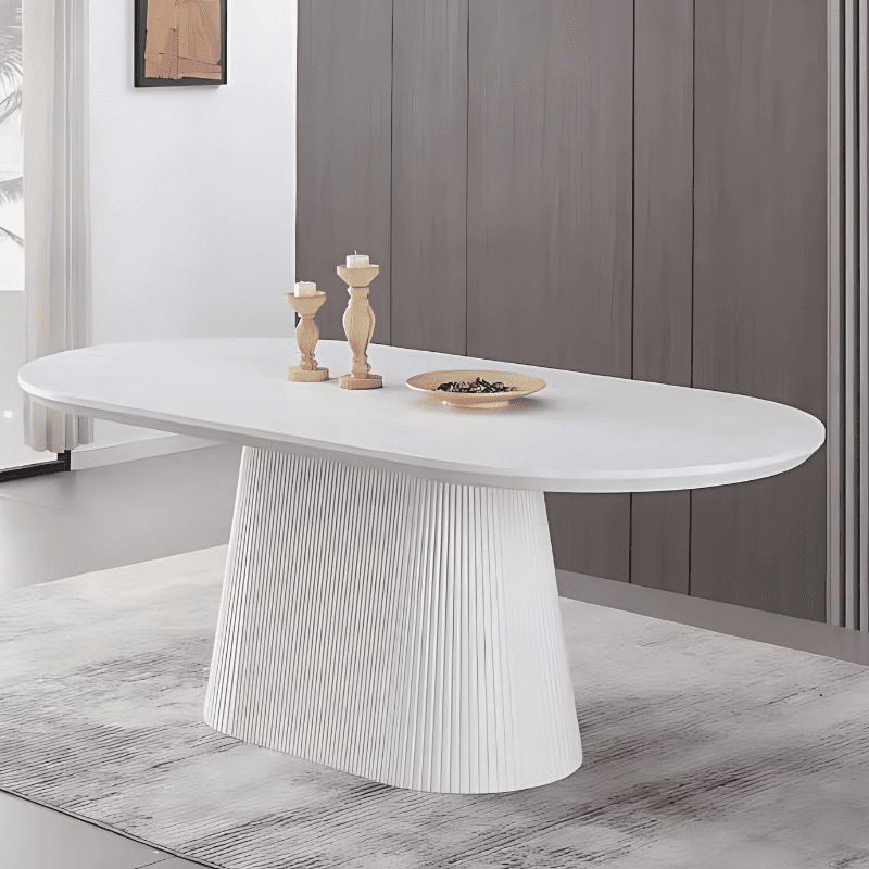 Mesa de Sala Kimberly Wood Veneer Branco Ref. 902WV010-009 Ambiente