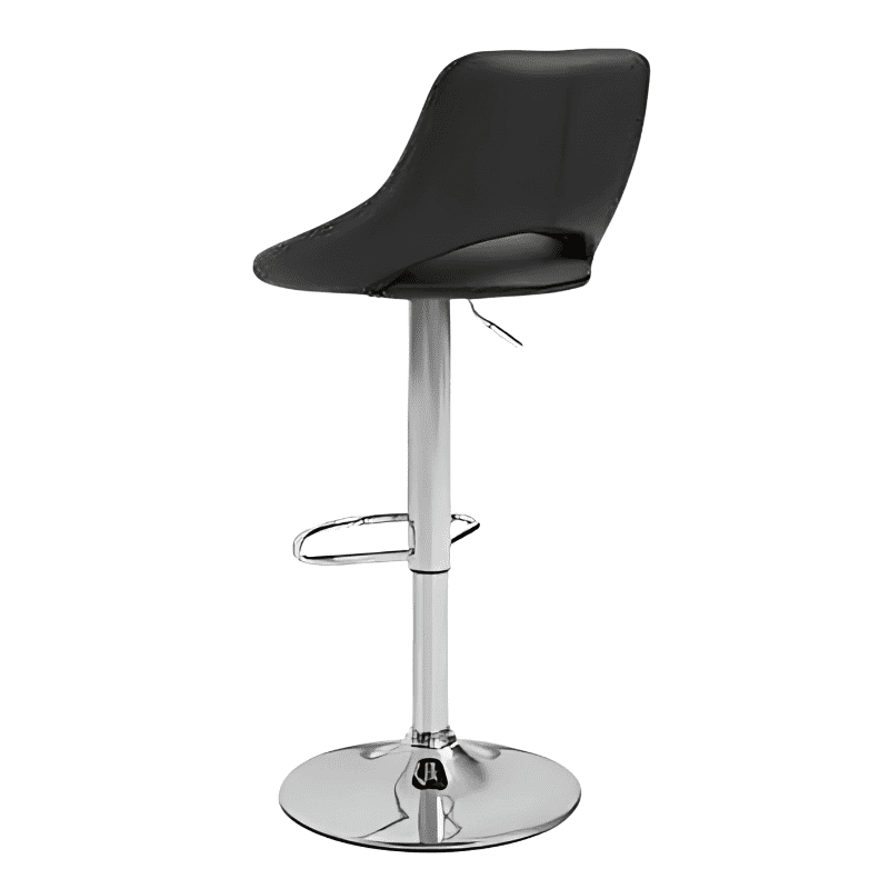 Banco Bar PU Ref. 836WY-521 Preto Lateral