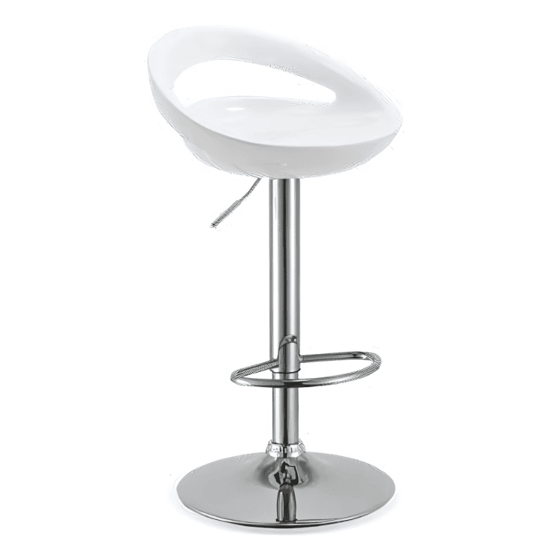 Banco Bar Rotativo Polybag Ref. 836WY-147 Branco