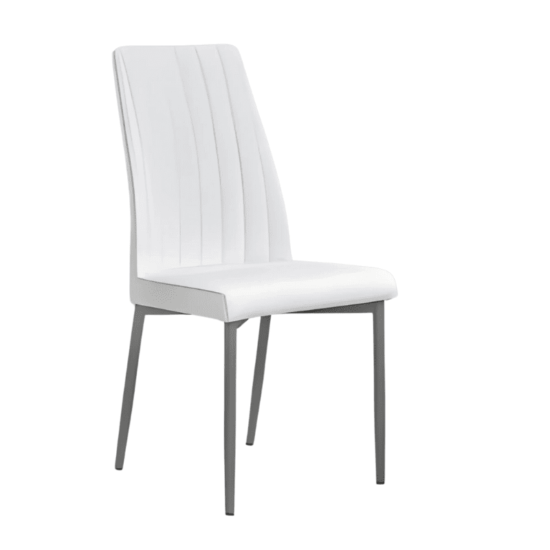 Cadeira PU Pé Pintado Alumínio Ref. 829B2052A Branco