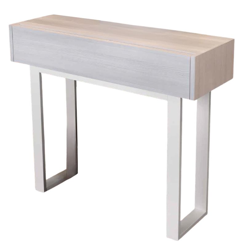 Consola Aqua 1 Gaveta Ref. AQ1401 Carvalho Glacial Pé Branco