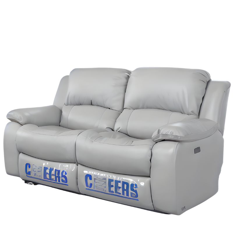 Sofa 2 Lugares 70630 2 Relax Elétrico Pele Cinza