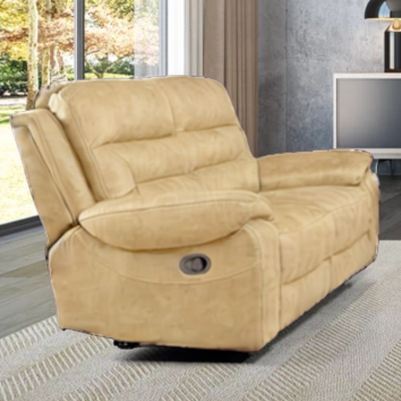 Sofá Ref 50119 2 Lugares c_2 Relax Manual Camel Nobuck Ambiente