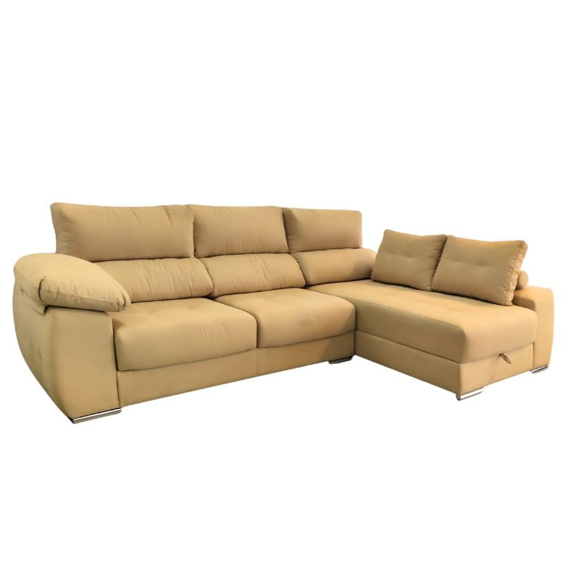 Sofá Oslo 3L + Chaise Direita Cowboy Beige