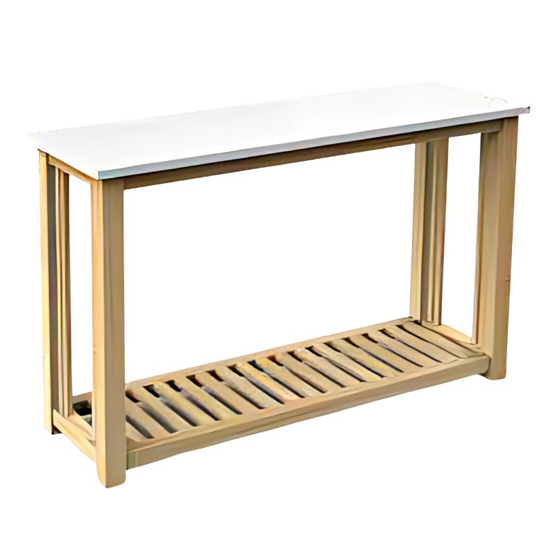 Consola Shay Tampo Lacado Branco Madeira Natural Ref. 8986208B
