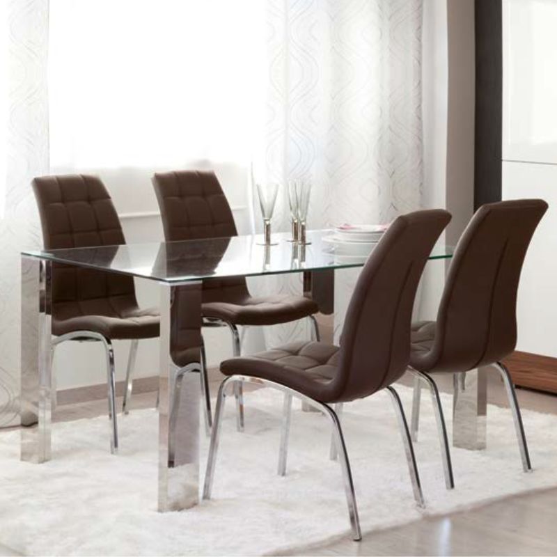 Mesa Refeiçao Corina Cromada 140cm Ambiente