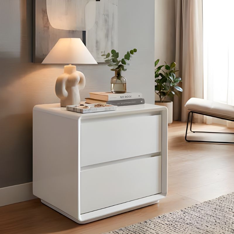 Mesa de Cabeceira Lacada Branca Ref. 906R2401B Ambiente