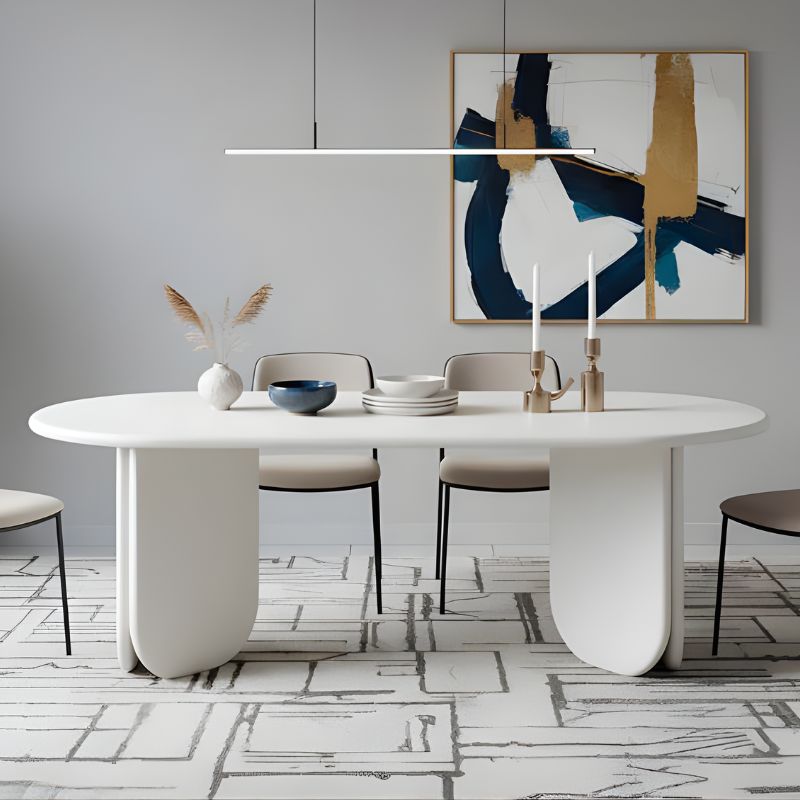 Mesa de Sala Tampo Marmorino Branco Ref. 927SKR-2503 Ambiente