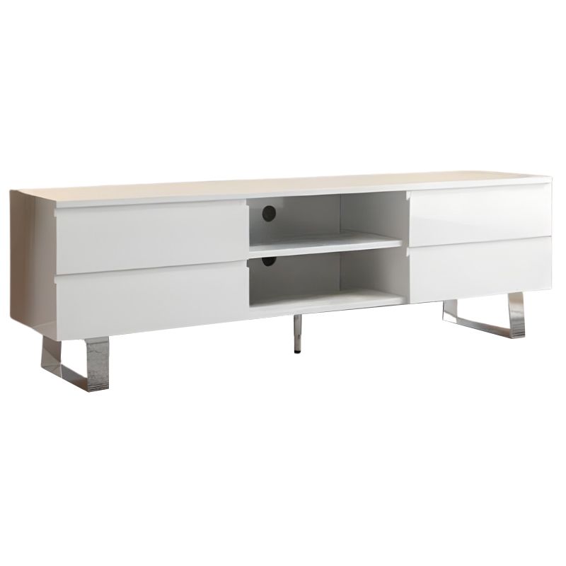Móvel TV Lacado Branco cPé Cromado Ref. 906R2305TV