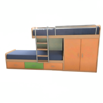 Beliche Kids Comboio com Roupeiro Maple + Verde + Laranja