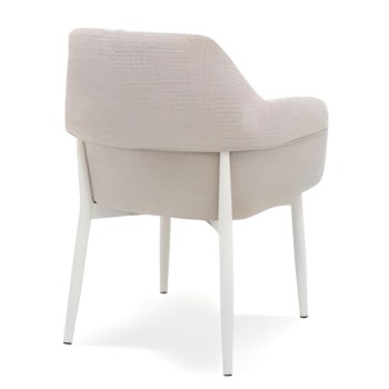Cadeira Tecido Pé Branco Ref. 922A-4036PB Tras