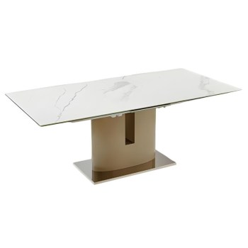 Mesa Extensível Lacado Taupe CTampo CerâmicaVidro Ref. 906R2321-TPE