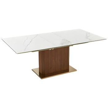Mesa Extensível Walnut cTampo CerâmicaVidro Ref. 906R2350-WAL
