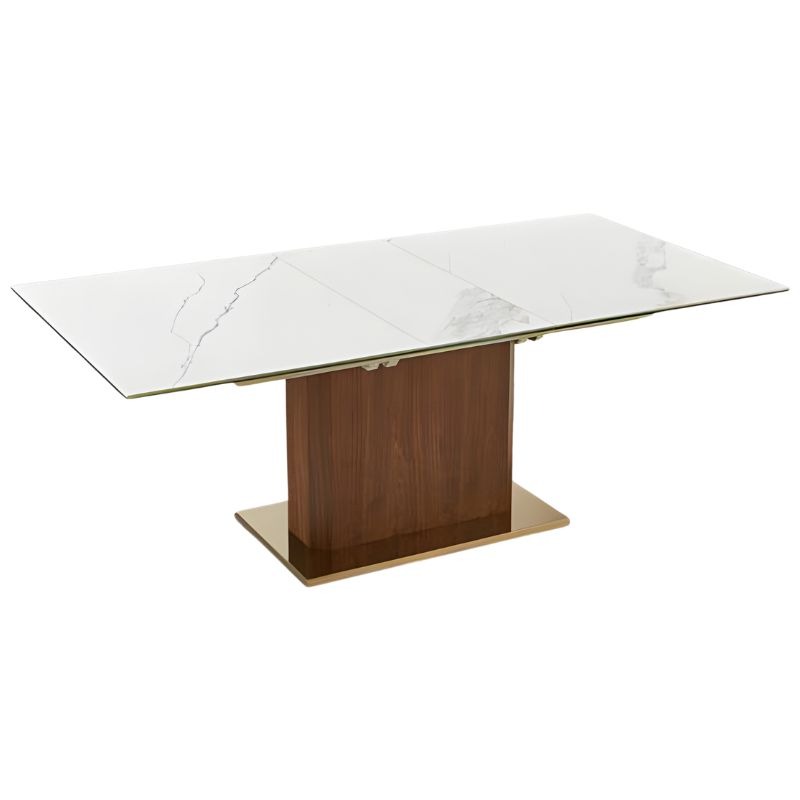 Mesa Extensível Walnut cTampo CerâmicaVidro Ref. 906R2350-WAL