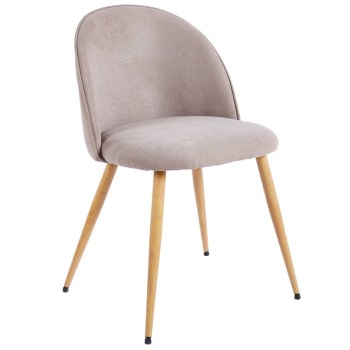 Cadeira Evora Estofada Tecido Beige Ref. 0700480024214