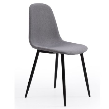 Cadeira Hall Estofada Tecido Gris Ref. 0002780024484