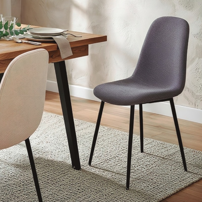 Cadeira Hall Estofada Tecido Gris Ref. 0002780024484 Ambiente