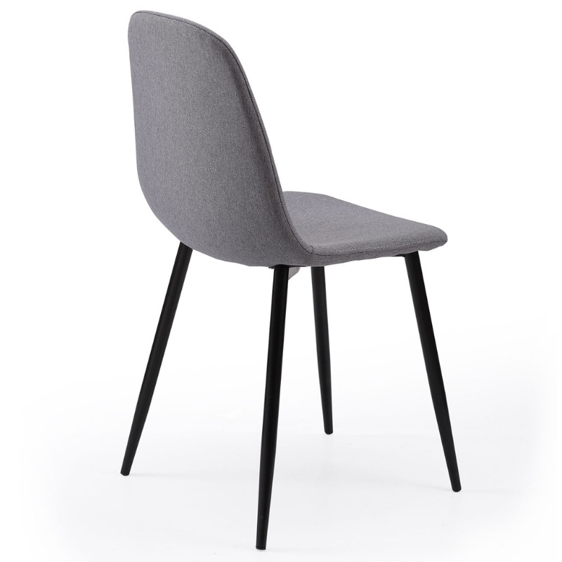 Cadeira Hall Estofada Tecido Gris Ref. 0002780024484 Tras