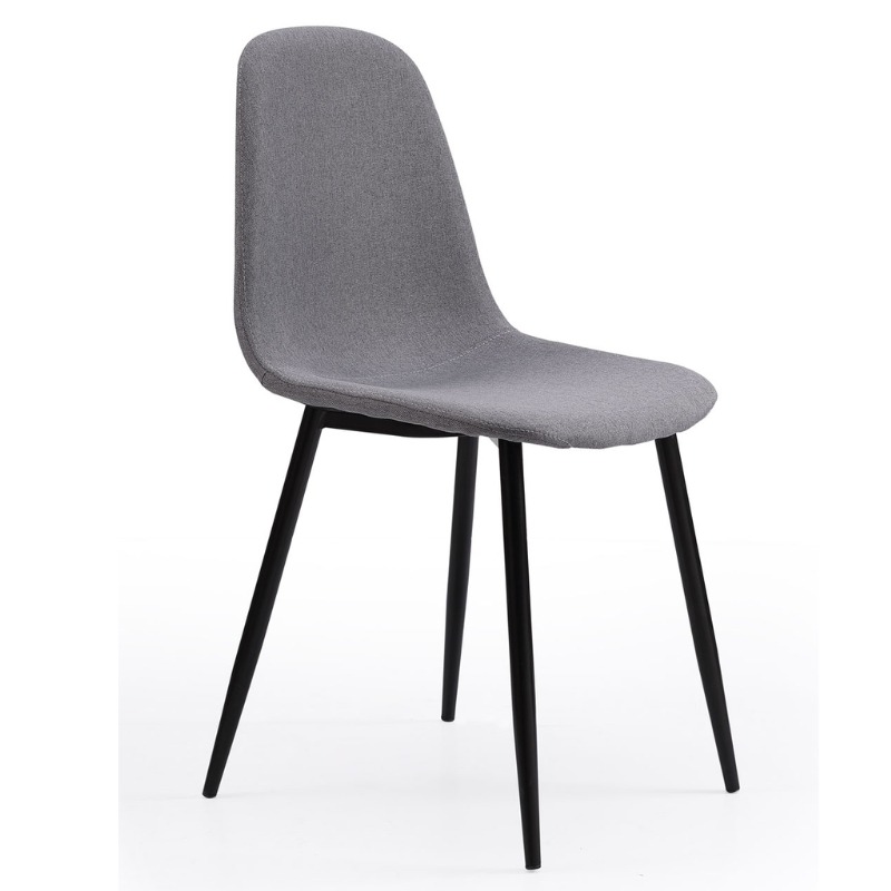Cadeira Hall Estofada Tecido Gris Ref. 0002780024484