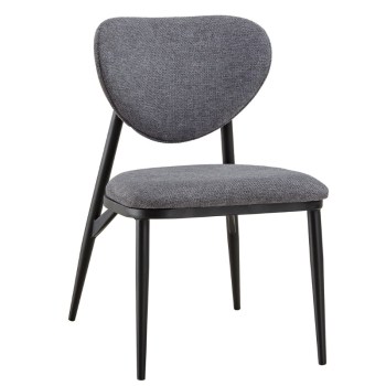 Cadeira Moon Estofada Tecido Gris Ref. 0610000020010