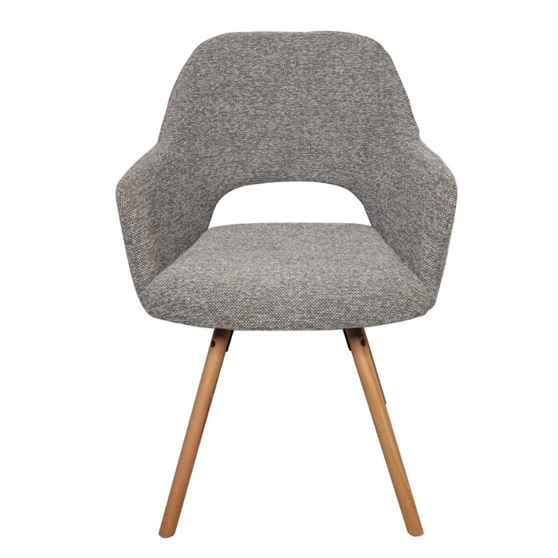 Cadeira Rimor Rotativa Estofada Tecido Gris Ref. 0703050024212 Frente