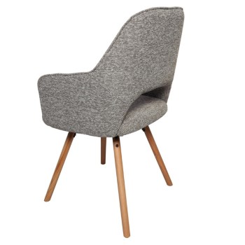 Cadeira Rimor Rotativa Estofada Tecido Gris Ref. 0703050024212 Tras