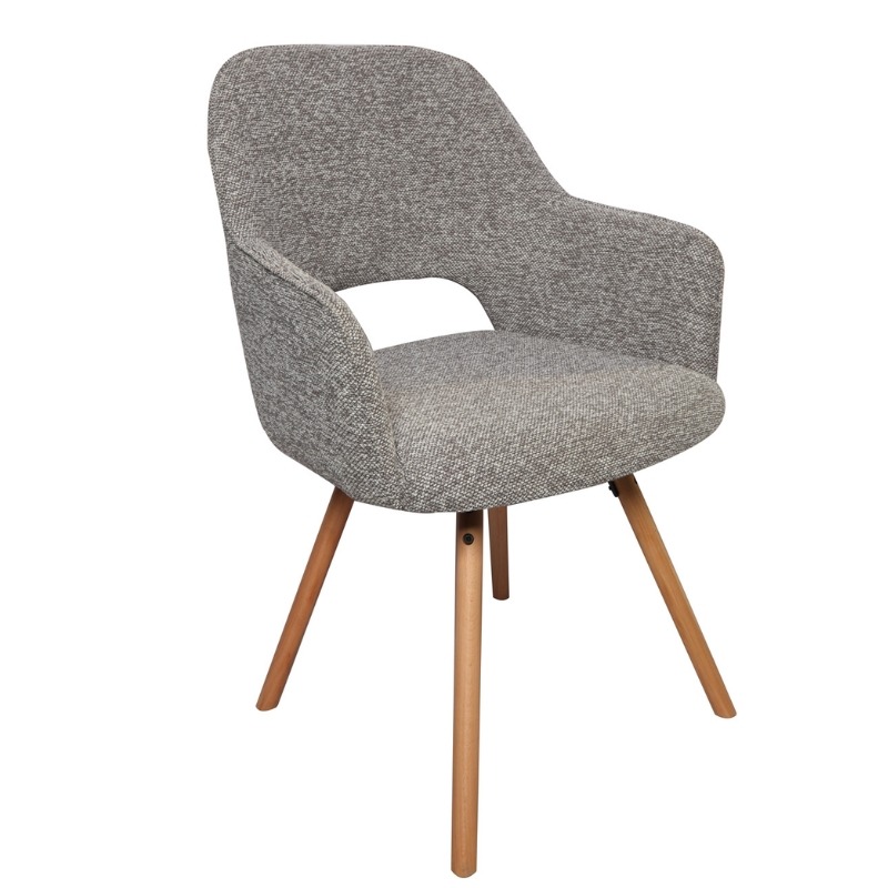 Cadeira Rimor Rotativa Estofada Tecido Gris Ref. 0703050024212