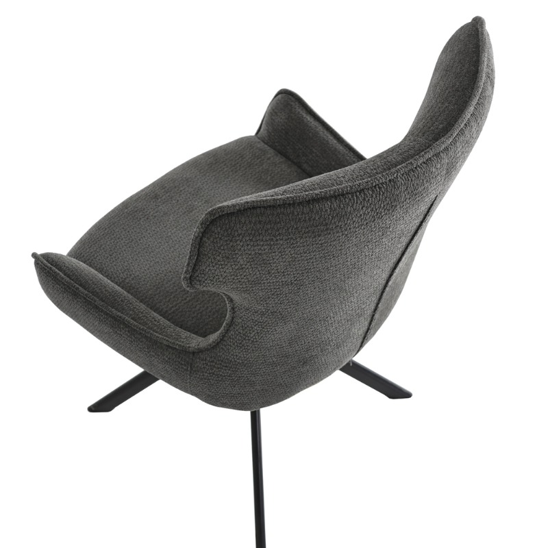 Cadeira Robert Rotativa Estofada Tecido Gris Ref. 0700750024212 Cima