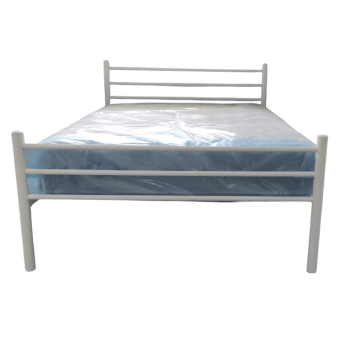 Cama Ferro Ref. 146 Casal Branca pColchão 195x140 cm Medida Especial