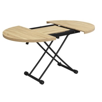 Mesa de Centro Gaga Elevatória Extensível Oak_Negro Ref. 3004150020018 Aberta 2