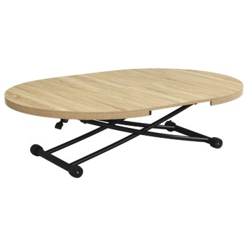 Mesa de Centro Gaga Elevatória Extensível Oak_Negro Ref. 3004150020018 Aberta