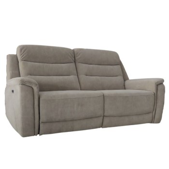 Sofá Dublin 3 Lugares c_2 Relax Elétrico Taupe Lateral