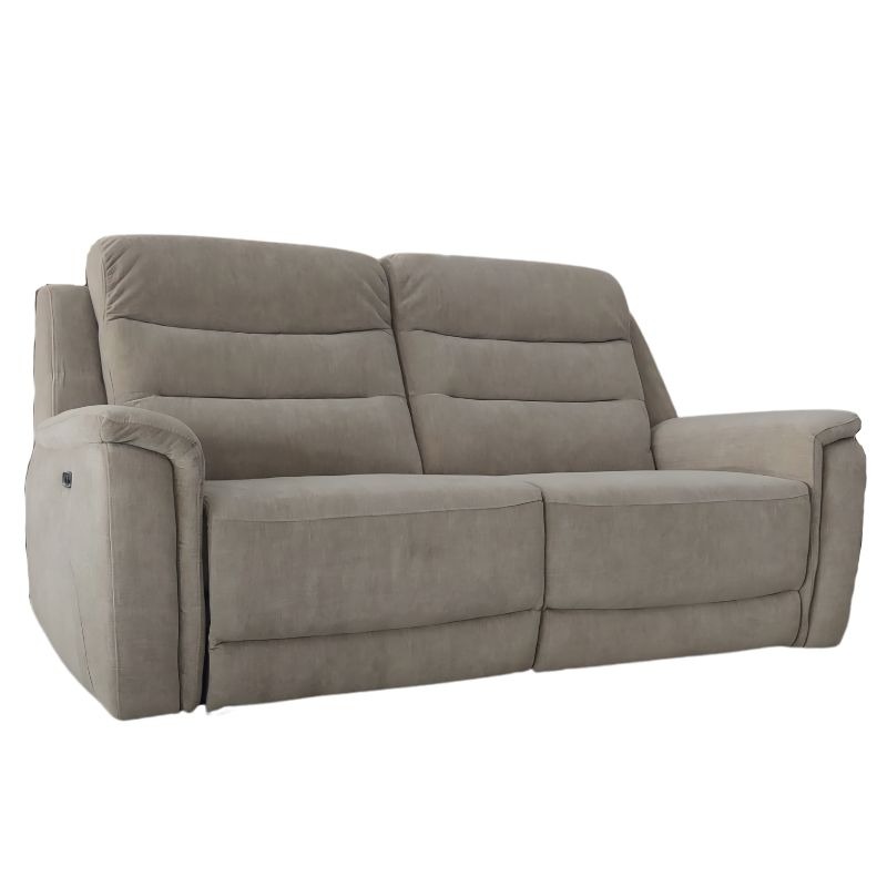Sofá Dublin 3 Lugares c_2 Relax Elétrico Taupe Lateral