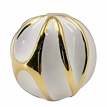 Bola Decorativa Branca e Dourada Ref. 4333