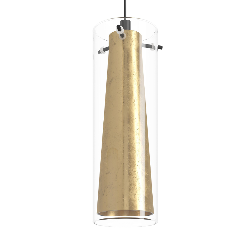 Suspensão Pinto Gold ref 97653 Preto e dourado