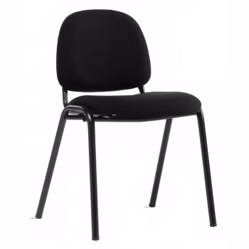 Cadeira UNIVERSITY Estrutura Metálica com Assento Estofado Ref. 1001 Preto