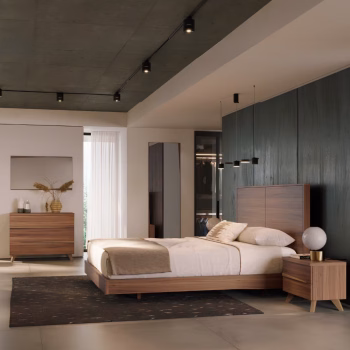 Cama Almofadas Madeira s_Abas Curve II Ambiente