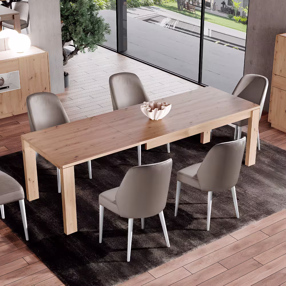 Mesa Jantar AQUA Retangular Extensível 180cm Ref. AQ2302 Ambiente 2